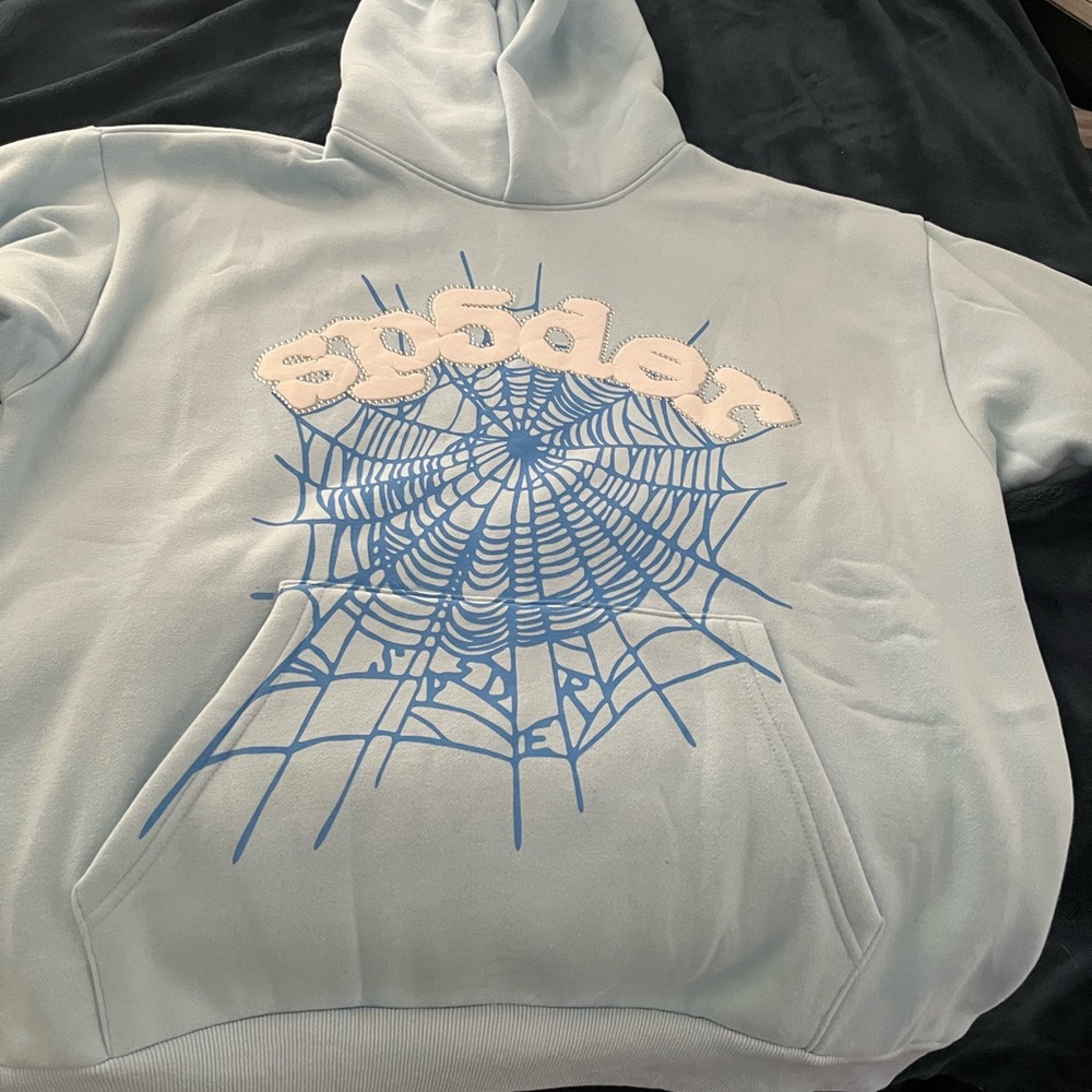 Sky Blue Sp5der Hoodie